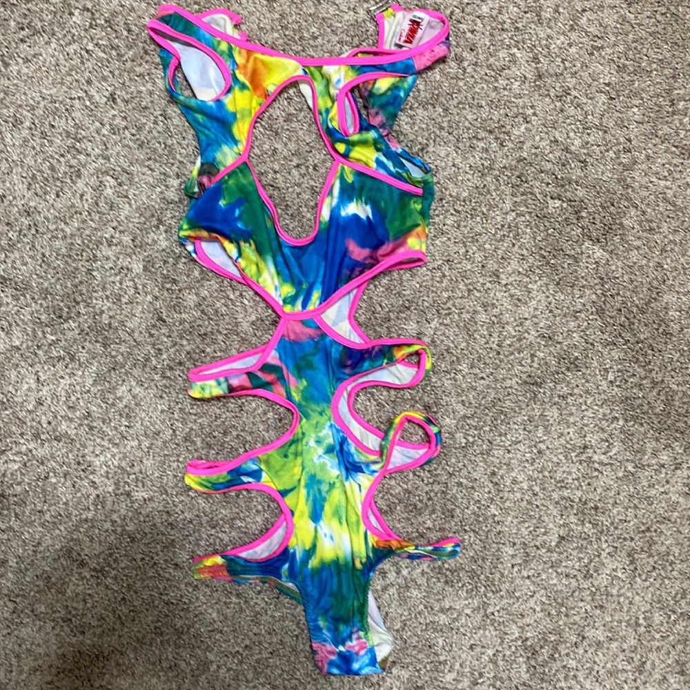 Roma Tie-Die Swimsuit Gothic Punk Rave Sexy